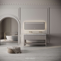 Kensington Double Vanity Unit & Stone Basin 1400mm Sabbia Grigio Oak